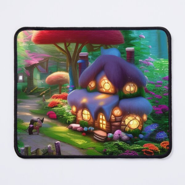 Item preview, Whimsical Cottage in the Forest - Colorful designed and sold by wynter57.