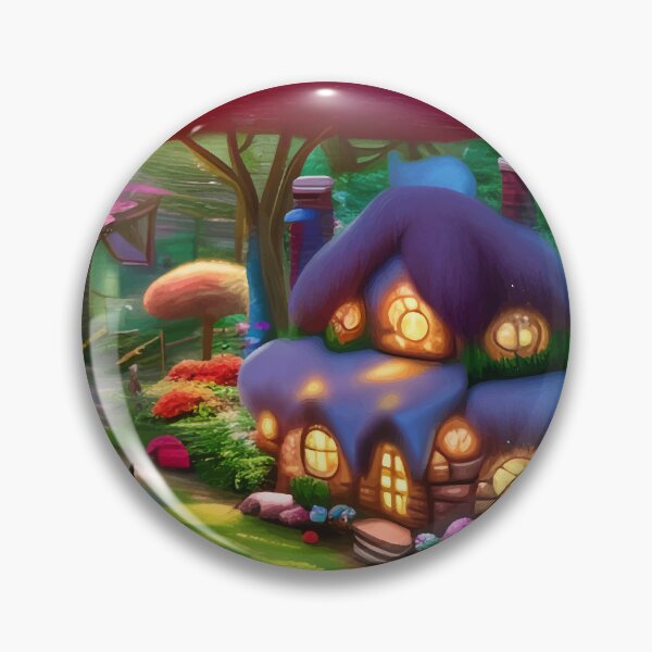 Item preview, Whimsical Cottage in the Forest - Colorful designed and sold by wynter57.