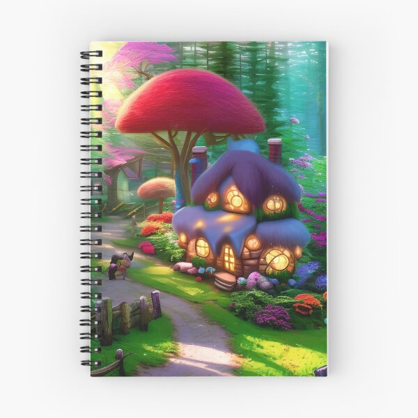 Item preview, Whimsical Cottage in the Forest - Colorful designed and sold by wynter57.