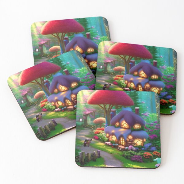 Item preview, Whimsical Cottage in the Forest - Colorful designed and sold by wynter57.