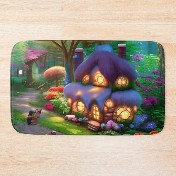 Item preview, Whimsical Cottage in the Forest - Colorful designed and sold by wynter57.