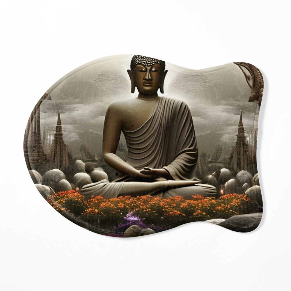 Buddha Meditation Desk Mat / Mouse Pad / Zen, Calming, Relaxing Office  Accessories Gift