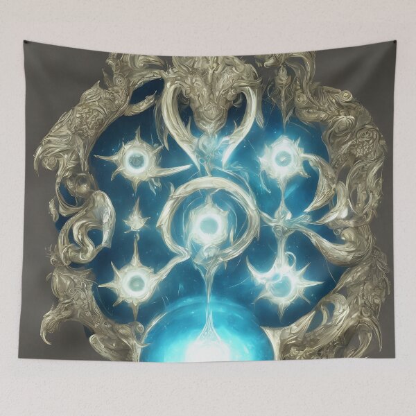 Item preview, Aquarius zodiac sign, illustrative art, concept art designed and sold by LoveZodiac.
