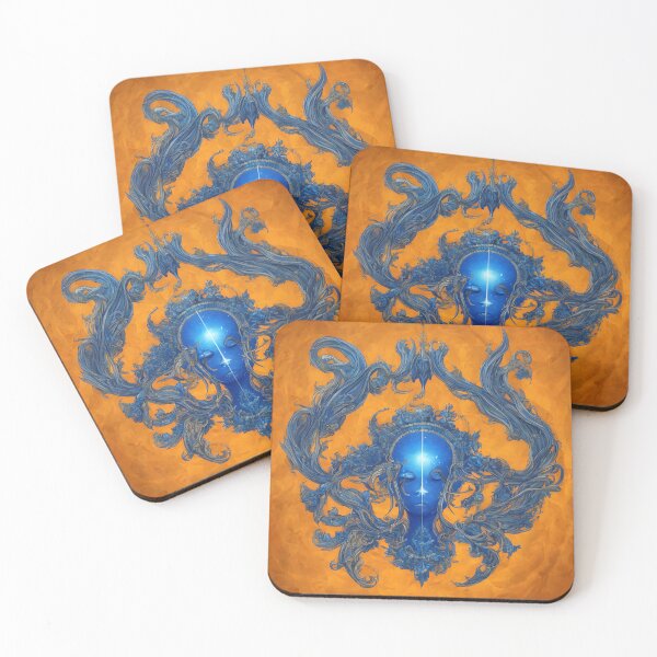 Item preview, Aquarius zodiac sign, illustrative art, concept art designed and sold by LoveZodiac.