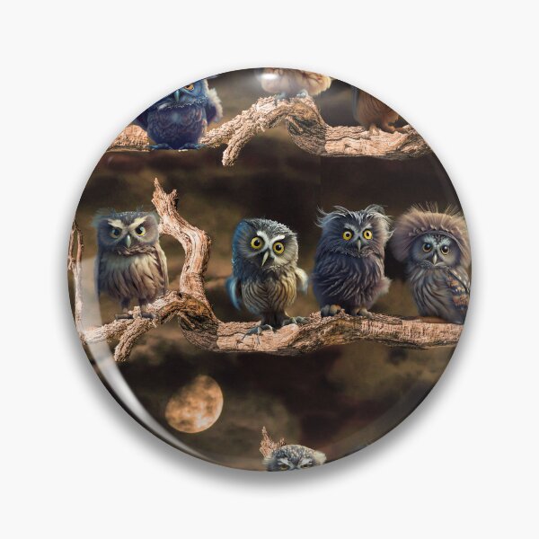 Item preview, Crazy Funny Owls Pattern designed and sold by lordyswiss.