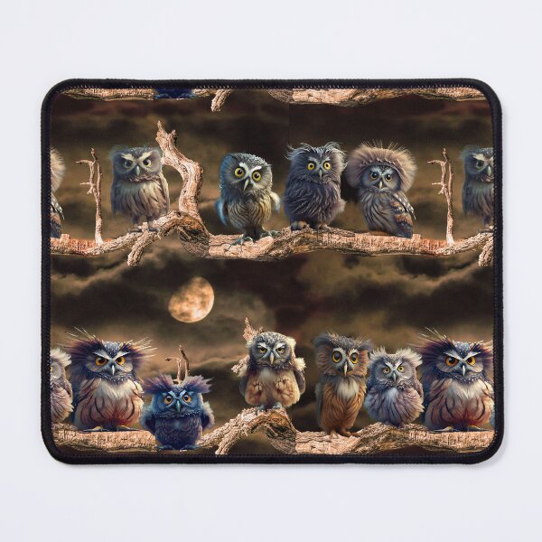 Item preview, Crazy Funny Owls Pattern designed and sold by lordyswiss.