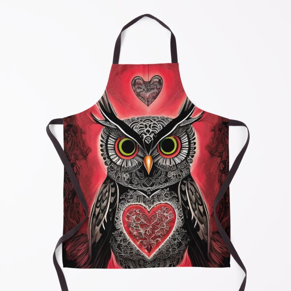 Item preview, Black Owl with a Red Heart - Gothic Style designed and sold by wynter57.