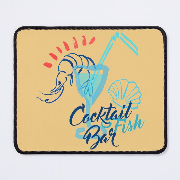 Item preview, Cocktails Bar and Fish Red Blue Beach designed and sold by ChristinasMess.