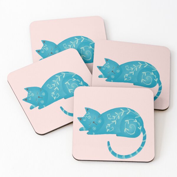 Item preview, Fancy Blue Sleeping Cat designed and sold by Amanda Webster.