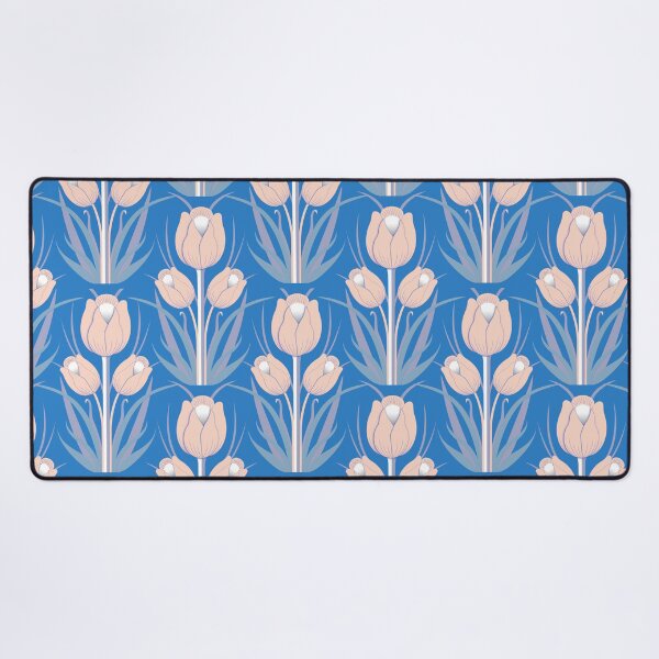 Item preview, TULIP LOVE - Light apricot & windows blue designed and sold by Carina Parry Studios.