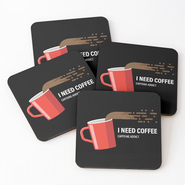 Item preview, Red cup with I need coffee, Caffeine addict designed and sold by Wissanu Mushtaprate.