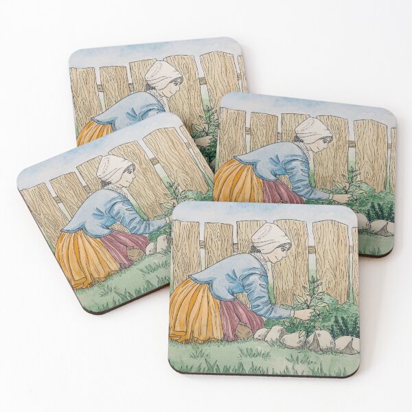 Item preview, Pilgrim Woman Tending Garden designed and sold by Amazink Creations.