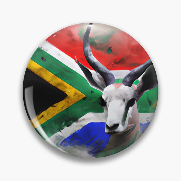 Artikelvorschau, Springbock mit südafrikanischer Flagge, Bokke entworfen und verkauft von Huesoffun.