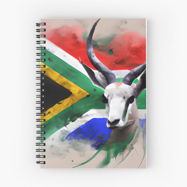 Artikelvorschau, Springbock mit südafrikanischer Flagge, Bokke entworfen und verkauft von Huesoffun.