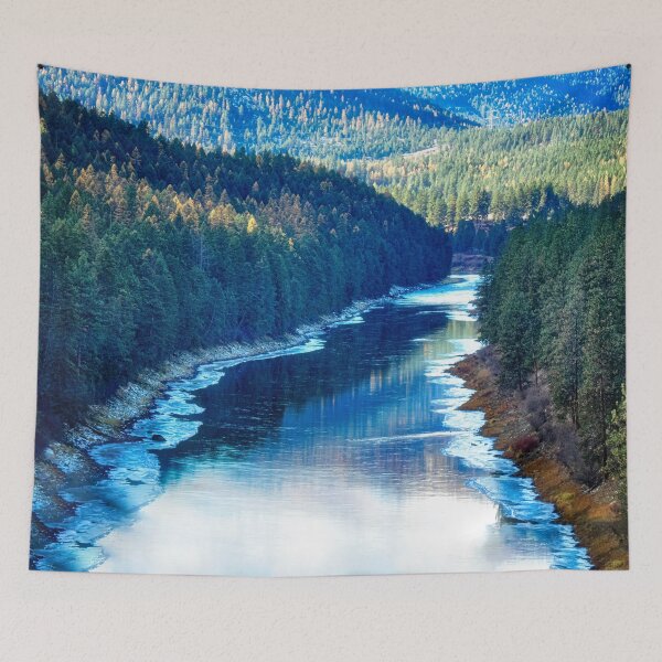 Item preview, The Clark Fork Winding Through the Mountains - Montana designed and sold by Kathy Weaver.