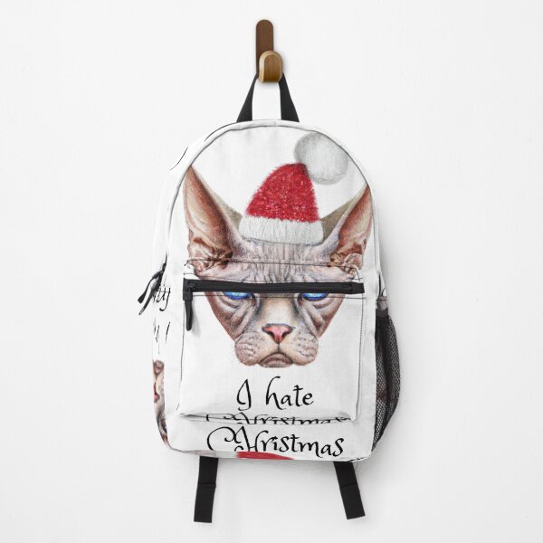 Item preview, Sphynx cat hates Christmas  designed and sold by CuteAnimals666.