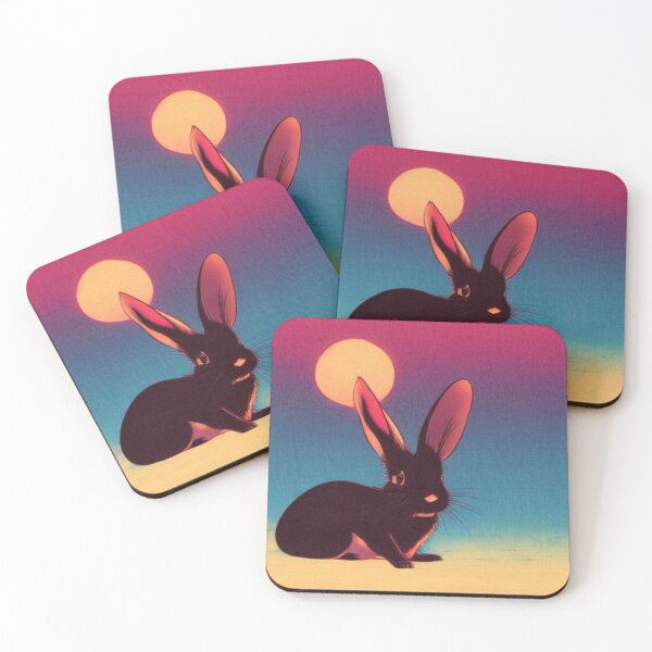 Item preview, Retro 90s Beautiful Black Mini Rex Bunny Mom of Rex Rabbit designed and sold by wigobun.