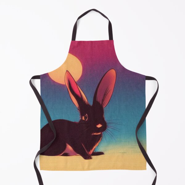 Item preview, Retro 90s Beautiful Black Mini Rex Bunny Mom of Rex Rabbit designed and sold by wigobun.