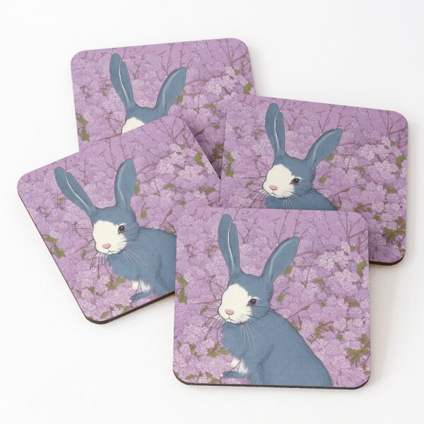 Item preview, Purple and Lilac Flowers Mini Rex Rabbit Bunny Cute Bunny Mom designed and sold by wigobun.