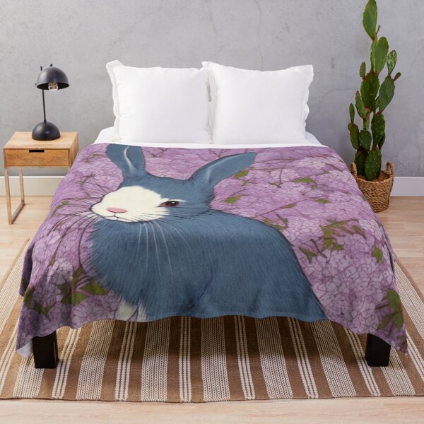 Item preview, Purple and Lilac Flowers Mini Rex Rabbit Bunny Cute Bunny Mom designed and sold by wigobun.