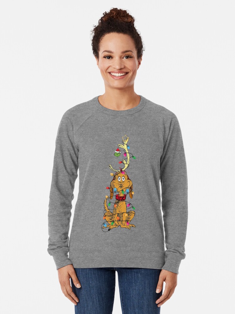 Thumbnail 1 of 5, Lightweight Sweatshirt, Dog Christmas Light designed and sold by AprilBerlin99.