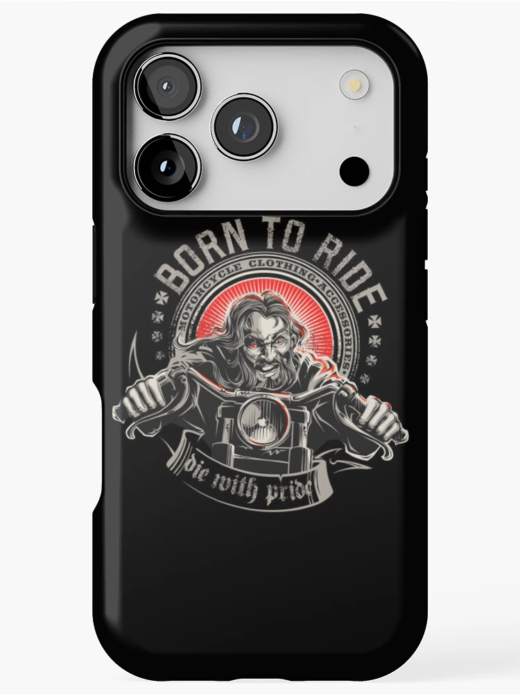 Thumbnail 1 of 4, iPhone Case, Born to Ride designed and sold by Racing-Style.