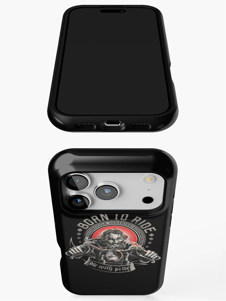 Thumbnail 3 of 4, iPhone Case, Born to Ride designed and sold by Racing-Style.