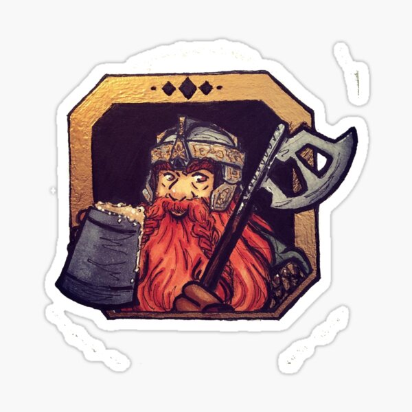 "Lotr prompt gimli" Sticker for Sale by hoytlisbeth Redbubble