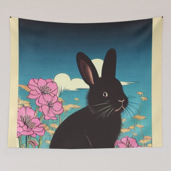 Item preview, Blue Sky with American Black Otter Netherland Dwarf Bunny Cute Rabbit Pet designed and sold by wigobun.