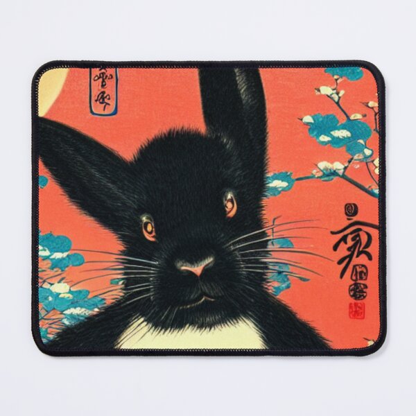 Item preview, Black Otter Netherland Dwarf Rabbit Giant Bunny in Nature designed and sold by wigobun.