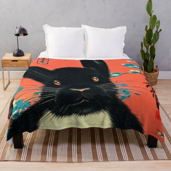 Item preview, Black Otter Netherland Dwarf Rabbit Giant Bunny in Nature designed and sold by wigobun.