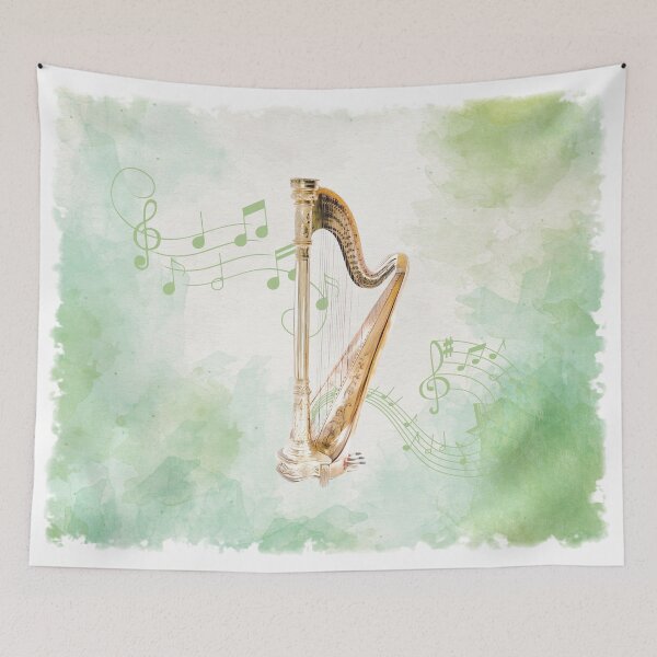 Item preview, harp designed and sold by piesdesignart.