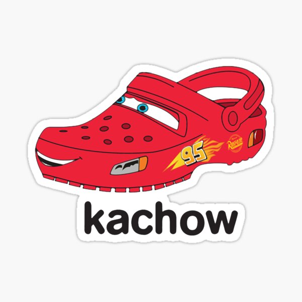 "Lightning McQueen Croc Sticker" Sticker for Sale by Charlesolkes