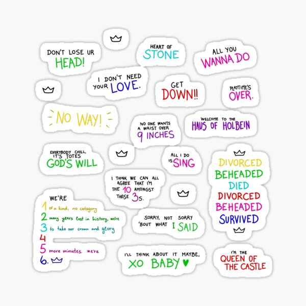Item preview, SIX THE MUSICAL ICONIC QUOTES SET designed and sold by Ali Esther.