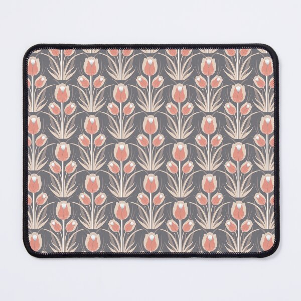 Item preview, TULIP LOVE -Smokey Grey & Dark Salmon designed and sold by Carina Parry Studios.