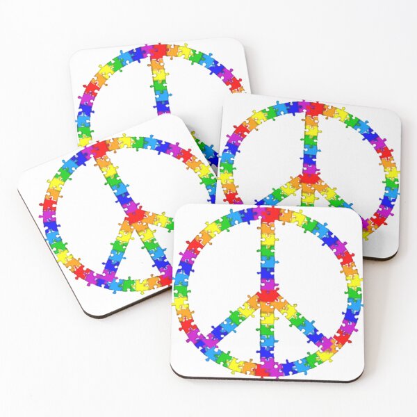 Item preview, Peace Sign Jigsaw Style T-Shirt and Apparel Textile Design nickbrayimges designed and sold by nickbrayimages.