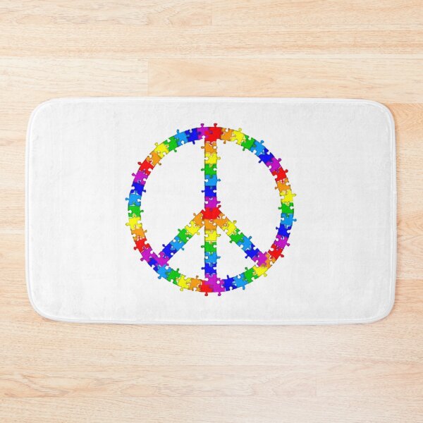 Item preview, Peace Sign Jigsaw Style T-Shirt and Apparel Textile Design nickbrayimges designed and sold by nickbrayimages.
