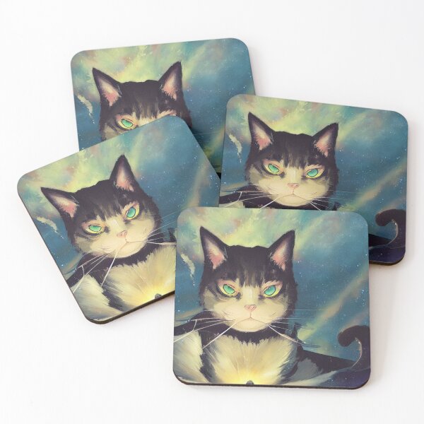 Item preview, Cutest cat in the world nebula cat in space meow art designed and sold by ValleyDream.