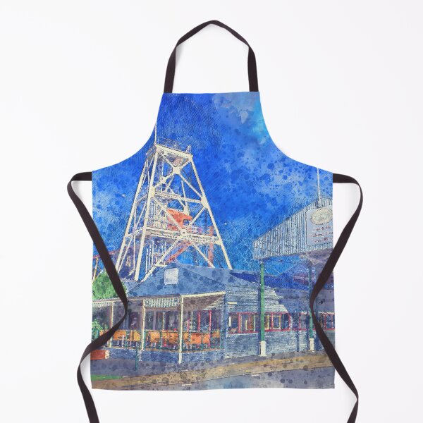 Item preview, Central Deborah Gold Mine and Tram Stop - Artists Watercolor and Sketch - Bendigo, Victoria designed and sold by Steven Jodoin.