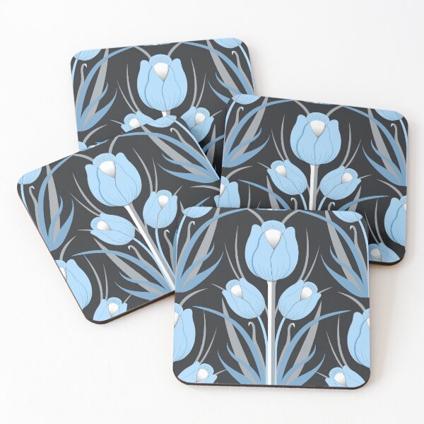 Item preview, TULIP LOVE - Baby Blue + Midnight designed and sold by Carina Parry Studios.