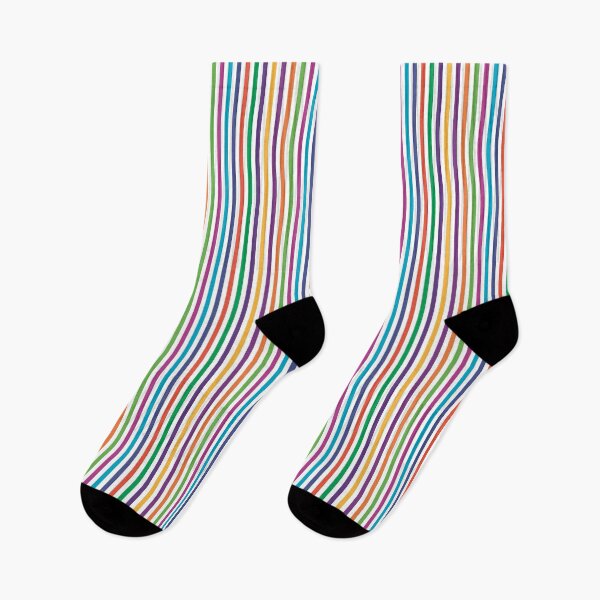 Item preview, Summer Vibrant Rainbow Stripes Repeat Pattern Print designed and sold by MoePark.