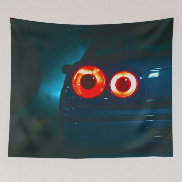 Item preview, Nissan Skyline R34 GT-R Backlight – JDM Icon, Neon Night Car Art, Japanese Sports Car Poster designed and sold by Road To Track.
