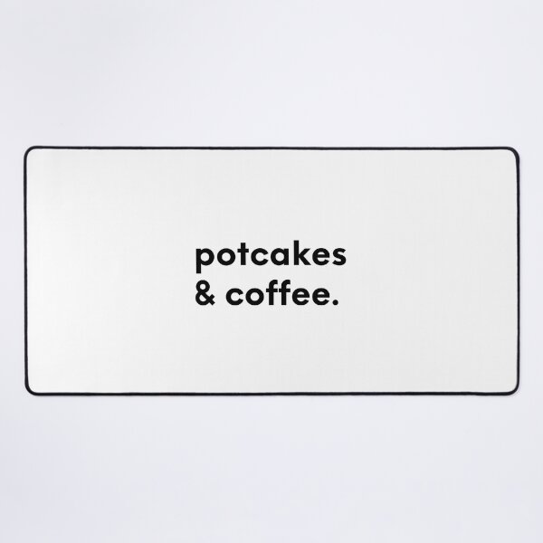 Item preview, Potcakes and Coffee, black text designed and sold by EsraaBaniOdeh.