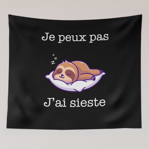 Item preview, Je peux pas j'ai sieste humour dormir - la flemme designed and sold by thegoodplan.
