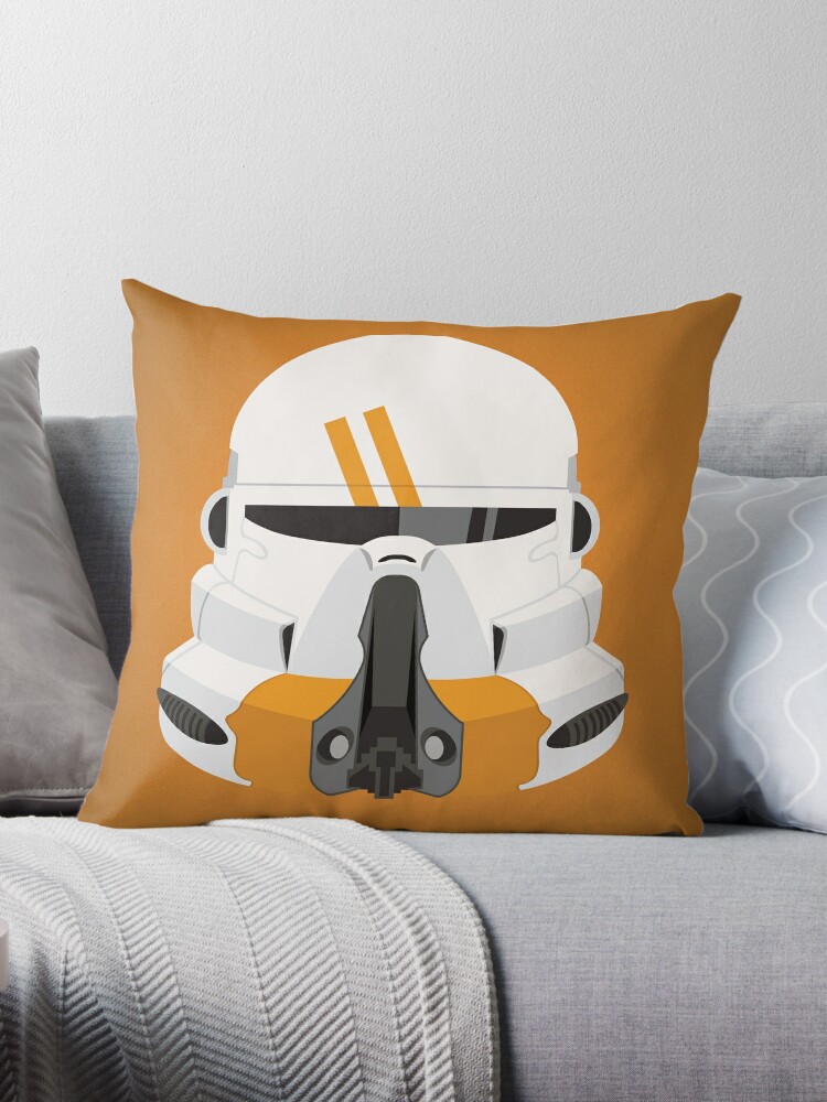 Star Wars The Clone Wars Trooper Helmet Pattern Throw Pillow