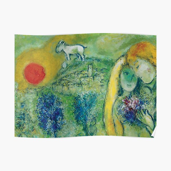 MARC CHAGALL - "Lovers of Vence" - Originalplakat - Poster
