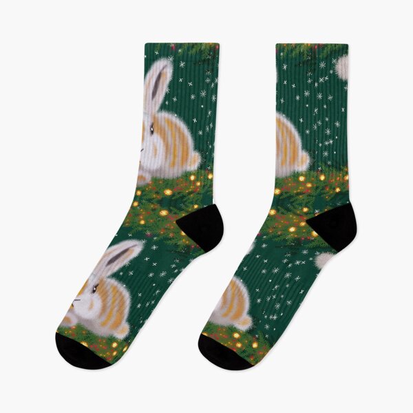 Item preview, christmas bunny in santa hat designed and sold by Arzu Abbas.