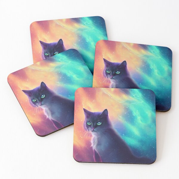 Item preview, Anime cat form of light from the nebula cat in space meow art designed and sold by ValleyDream.