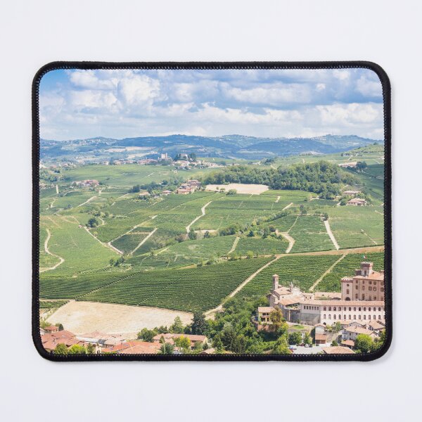 Item preview, Panoramic countryside in Piedmont region, Italy. Scenic vineyard hill with the famous Barolo Castle. designed and sold by Paolo Modena Photography    -   Fine Italian Art.