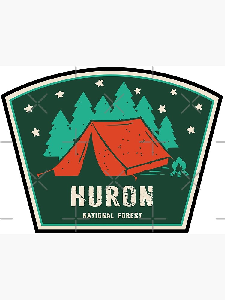 "Huron National Forest Camping" Poster for Sale by esskay Redbubble